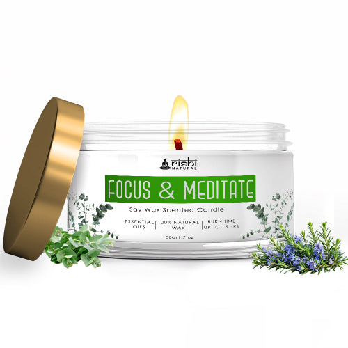 Rishi Natural Focus and Meditate Candle Main Image