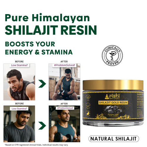 Rishi Natural Shilajit Gold Resin Before and After
