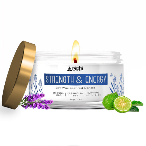 Rishi Natural Strength & Energy candle Main Image