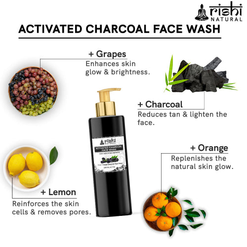 Rishi Natural Activated Charcoal Face Wash Ingredients