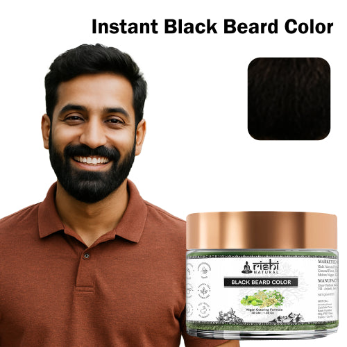 Rishi Natural Black Beard Color Sample Image
