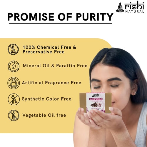Promise of purity Rishi natural best soap to remove dark spots on face