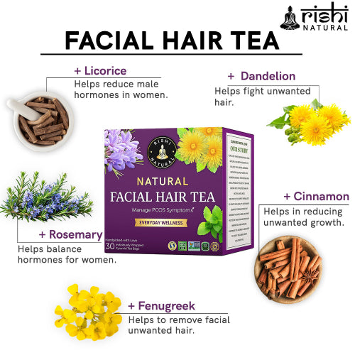 Ingredients of Rishi Natural Facial Hair Tea