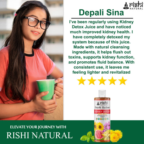 Rishi Natural Kidney Detox Juice Testimonial Image