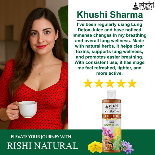 Rishi Natural Lung Detox Juice Testimonial Image