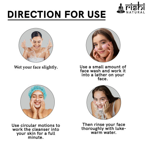 Rishi Natural Skin Whitening Face Wash How to Use