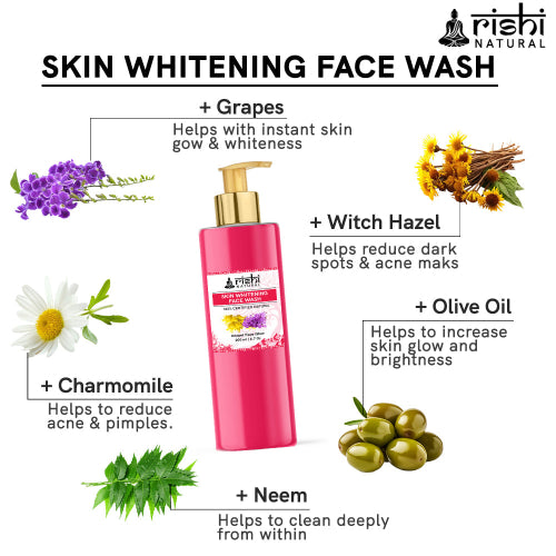Rishi Natural Skin Whitening Face Wash Ingredients