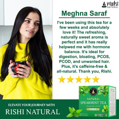 Rishi Natural Spearmint Tea Testimonial Image