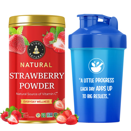 Rishi Natural Strawberry Powder with Shaker