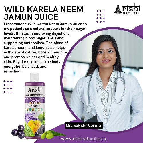 Rishi Natural Wild Karela Neem Jamun Juice Doctoer Recommends